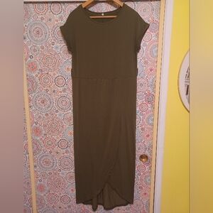 Olive green maxi dress
